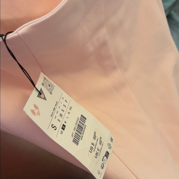 Zara Strapless Wide-Leg Jumpsuit in Pale Pink - Picture 8 of 8